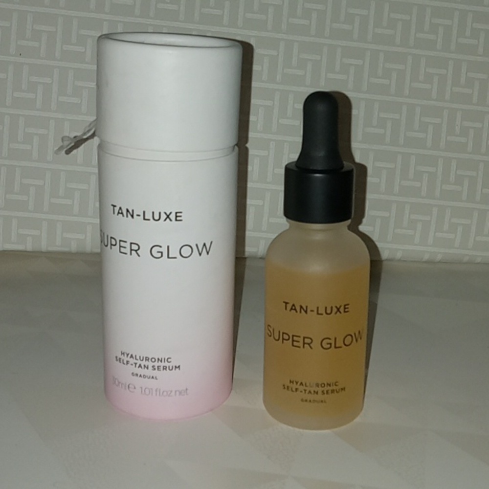 NIB 1 Oz Tan-Luxe Super Glow Gradual Spf 30 Hyalu Self Tan Drops